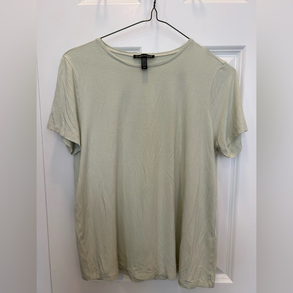 Eileen Fisher Green Short Sleeve Tee